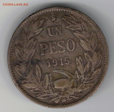Ag Чили песо 1915 Кондор до 11.08.14 в 22ч (9430) - 5-ч1