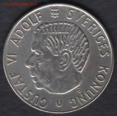 Швеция 1 крона 1967 Ag (400) до 08.08.2014 22-00 - Швеция 1 крона 1967 2р