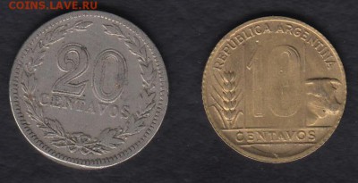 Аргентина 10 цент. 1949 и 20 цент. 1930 до 08.08.2014 22-00 - 333
