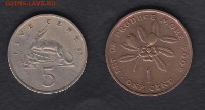 Ямайка 1 цент 1972 и 5 центов 1975 до 08.08.2014 22-00 - 333