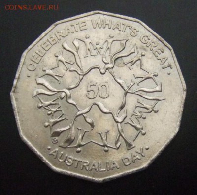 с 1 руб. АВСТРАЛИЯ 50 ц. (2010) День Австра до 11.08 (22.00) - Австралия 50 центов (2010) День Австралии Р