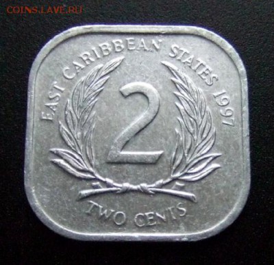 с 1 руб. БРИТ. КАРИБЫ 2 цента (1997) до 11.08 (22.00) - Брит. Карибы 2 цента (1997) Р