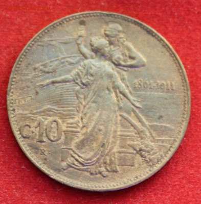 СТАРАЯ ИТАЛИЯ 10с 1911г. 50-летие КОРОЛЕВСТВА до 13.08.14г. - IMG_3239.JPG