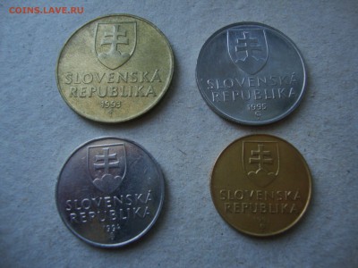 Подборка монет Словакии 1993-2005 до 22:00 11.08. - Словакия3