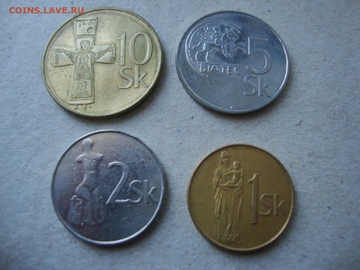 Подборка монет Словакии 1993-2005 до 22:00 11.08. - Словакия1