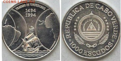 Монеты с Корабликами - CaboVerde_1994_1000