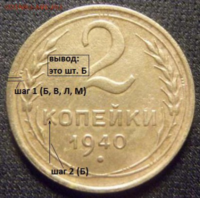 2 копейки 1940. - 2к40 (шт. Б)