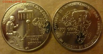 Иностранные Биметалл, Спорт, 25 р, Наборы МНОГО МНОГО!!! - Камерун 1500 франков Футбол 2006