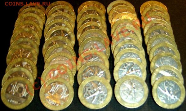 50 шт 10 франков Франции - 50x10fr