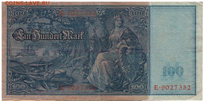 ГЕРМАНИЯ 100 МАРОК 1910 ДО 14.08.14 В 22.00МСК (5776) - 1-г100м1910