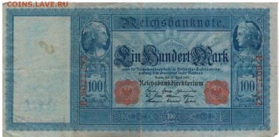 ГЕРМАНИЯ 100 МАРОК 1910 ДО 14.08.14 В 22.00МСК (5776) - 1-г100м1910а