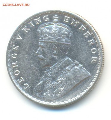 Ag. брит. индия 1 рупия 1919. XF . до 12.08 22:00 - 1