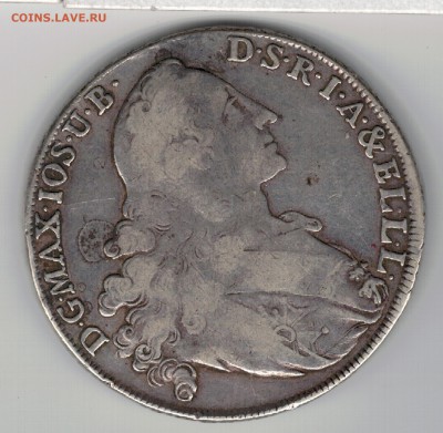 Ag ГЕРМАНИЯ (БАВАРИЯ) ТАЛЕР 1766 ДО 14.08 В 22.00МСК (9198) - 5-г1т1766