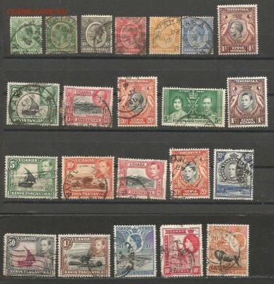 Марки Кения-Уганда-Танг. (1922-59, 22 шт.), до 16.08 @ 22:00 - banknote_1739