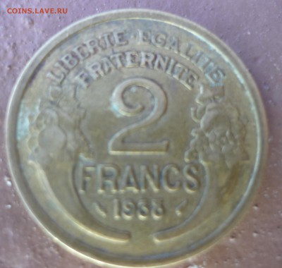 Франция 2 франка 1938 года - P1050404.JPG