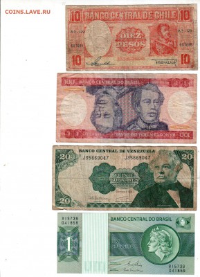 ЛАТИНСКАЯ АМЕРИКА, суперлот 27 шт. (UNC-F), до 16.08 @ 22:00 - banknote_1767