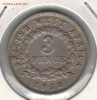 Брит.Зап.Африка 3 пенса 1938 до 18.08 в 22.00мск (9634) - 4-бза3а
