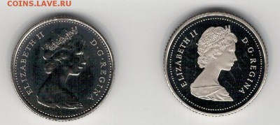 Канада 10 центов 1977 и 1987 (2шт) до 18.08 в 22.00 (8969) - 4-кан10ц