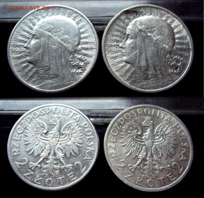 Польша 2 злотых 1933г 9 монет до 18 августа - 2 злотых 1932 2шт копия