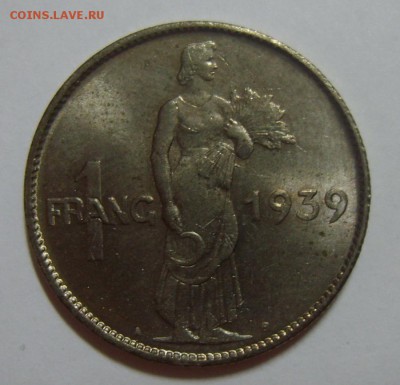 1 франк ЛЮКСЕМБУРГ 1939г UNC. до 16.08.14г 22.30г - S8301384.JPG