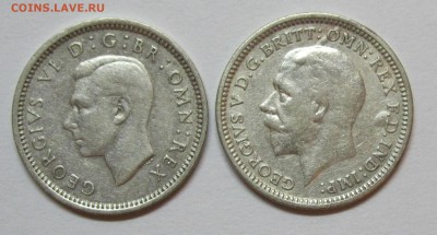 Ag Британия 3 пенса 1931, 3 пенса 1940 до 20.08.14 22-00 МСК - 3pence-1