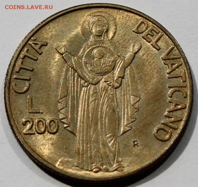Ватикан. 200 лир 1990. Тираж - 48 000. - 2