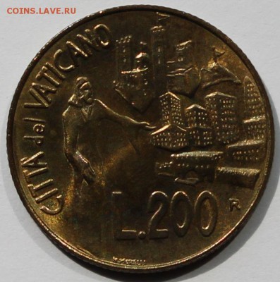 Ватикан. 200 лир 1991. Тираж - 48 000. - 1