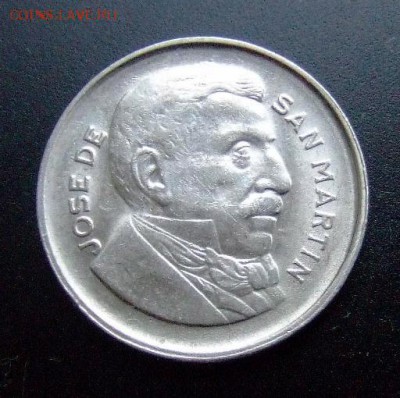 с 1 руб. Аргентина 10 сентаво (1956) Мартин до 18.08 (22.00) - Аргентина 10 сентаво (1956) Хосе де Сан-Мартин А