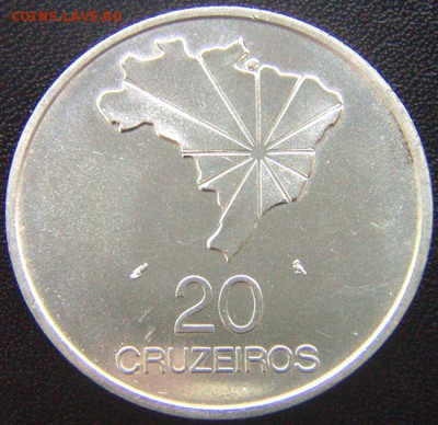 Бразилия_памятные 20 крузейро 1972. Серебро; до 15.08_22.24м - 8060