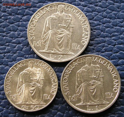 Ватикан,  50 Чент. и 1 и 2 Лиры 1942 (17.08) - P1016869.JPG
