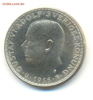 Ag. швеция 5 крон 1966. UNC . до 19.08 22:00 - 1