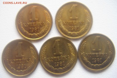 1 коп.1981 год в блеске 5 штук. - DSC07717