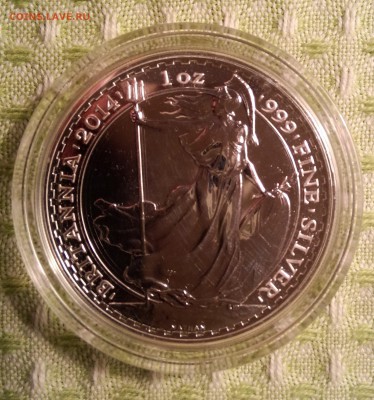 2 фунта Великобритания, серебро 999 1oz, до 24 августа 22.00 - 2 фунта аверс