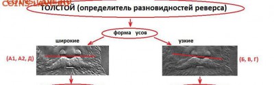 1руб. Л.Н.Толстой. шт."Д" - ТОЛСТОЙ определитель вариантов реверса