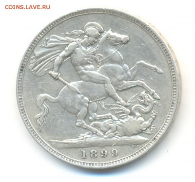 Ag. британия крона 1899. XF- . до 21.08 22:00 - 18