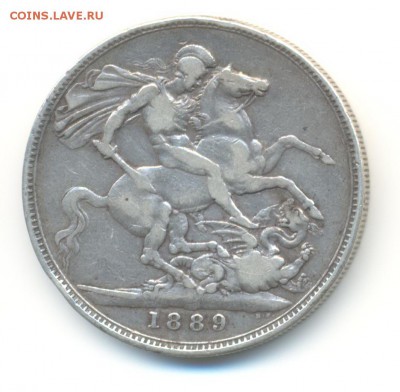 Ag. британия крона 1889 . до 21.08 22:00 - 9
