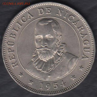 Никарагуа 50 центаво 1954 до 20.08.2014 22-00 - Никарагуа 50 центаво 1954 р