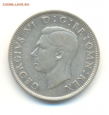 Ag. британия 2 шиллинга 1939. XF . до 21.08 22:00 - 3