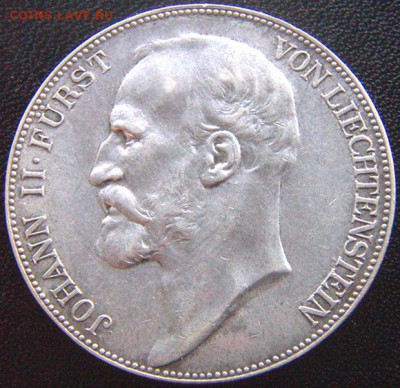 Лихтенштейн_5 крон 1900. Редкое серебро; до 19.08_22.52 - 8242