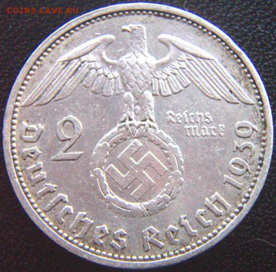 Германия _2 рейхсмарки 1939(А). Старт 1 руб; до 21.08_22.00м - 8518