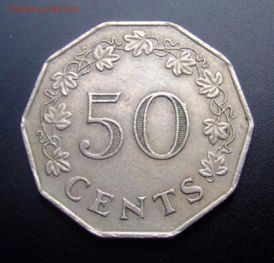 с 1 руб. МАЛЬТА 50 центов (1972) до 25.08 (22.00) - Мальта 50 центов (1972) Р