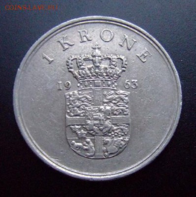 с 1 руб. ДАНИЯ 1 крона (1963) до 25.08 (22.00) - Дания 1 крона (1963) Р