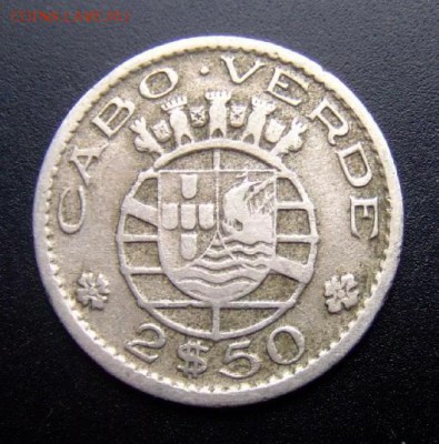 с 1 руб. ПОРТ. КАБО-ВЕРДЕ 2,5 эскудо (1953) до 25.08 (22.00) - Португ. Кабо-Верде 2,5 эскудо (1953) Р