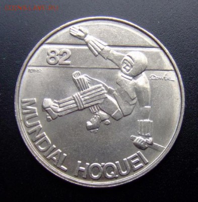 с 1 руб. ПОРТУГАЛИЯ 25 эскудо (1982) Хоккей до 25.08 (22.00) - Португалия 25 эскудо (1982) «Хоккей на роликах» А