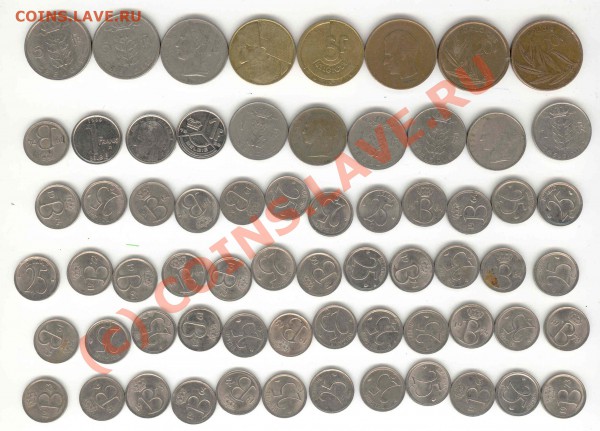 Бельгия 66 монет - Бельгия совр вся
