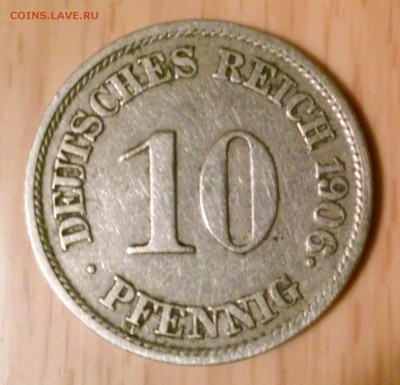 ГЕРМАНИЯ, 10 пфеннигов 1906J! до 23.08.2014 - 20140821_223429
