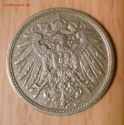 ГЕРМАНИЯ, 10 пфеннигов 1912A! до 23.08.2014 - 20140821_223507