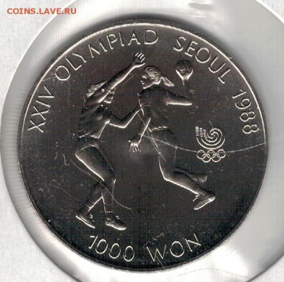 Ю.КОРЕЯ 1000 ВОН 1987 ГАНДБОЛ ДО 28.08 В 22.00 (9781) - 4-юк1