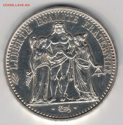 Ag ФРАНЦИЯ 10 ФРАНКОВ 1972 ДО 28.08.14 В 22.00МСК (9607) - 5-ф10ф72