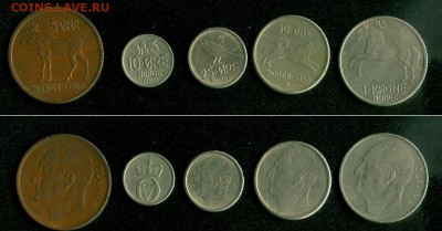 Норвегия 5 монет (зверушки) до 22:00мск 29.08.14 - Норвегия